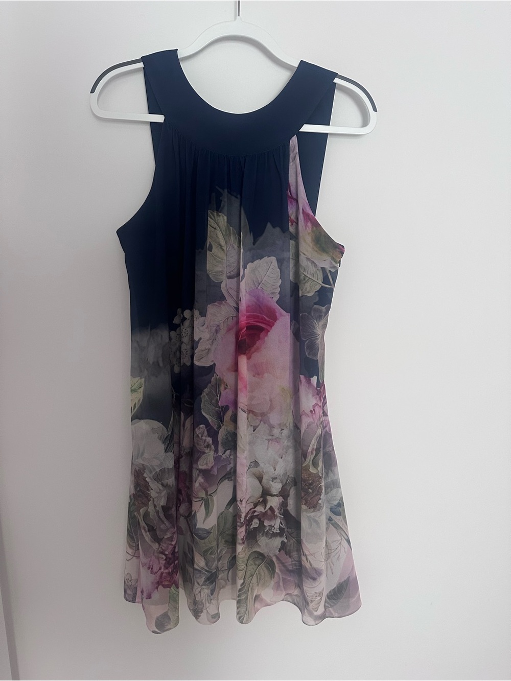 Ted Baker Women's Navy Floral Halter Dress